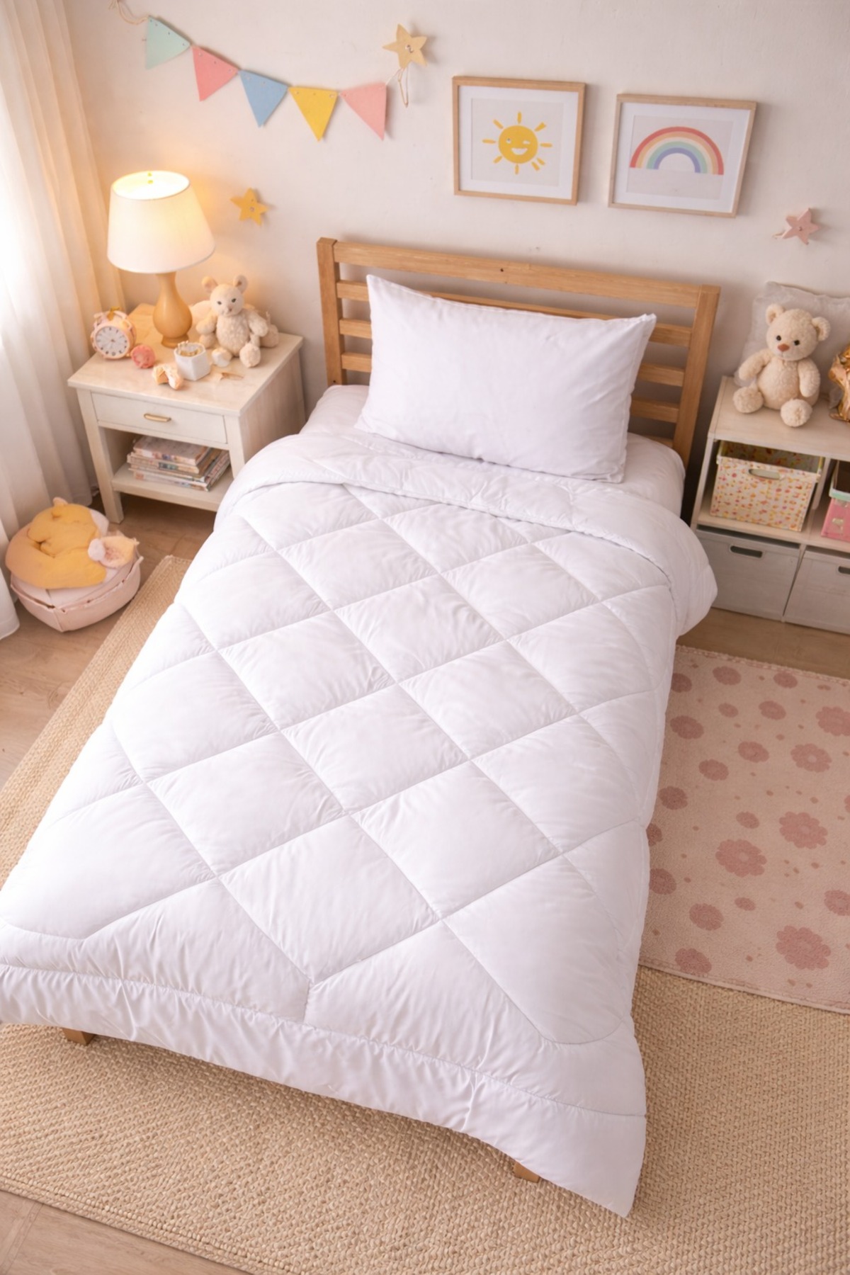 Duvet Cover- Single 160x220 Cm Silicone Quilt White