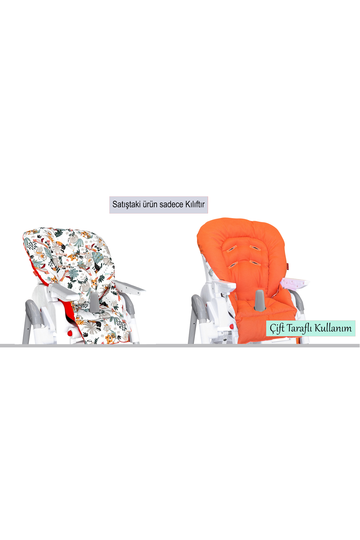 Holmer Leke Tutmaz Organik Mama Sandalyesi Minderi & Kılıfı Max-M Açık Gri fotoğrafı 5 (önizleme)