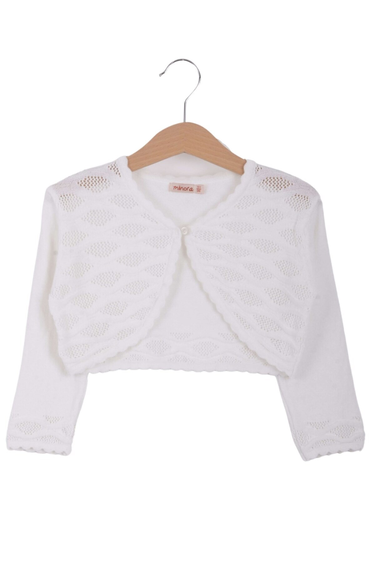 Minora Triko Dalgalı Bolero Kemik fotoğrafı 6 (önizleme)