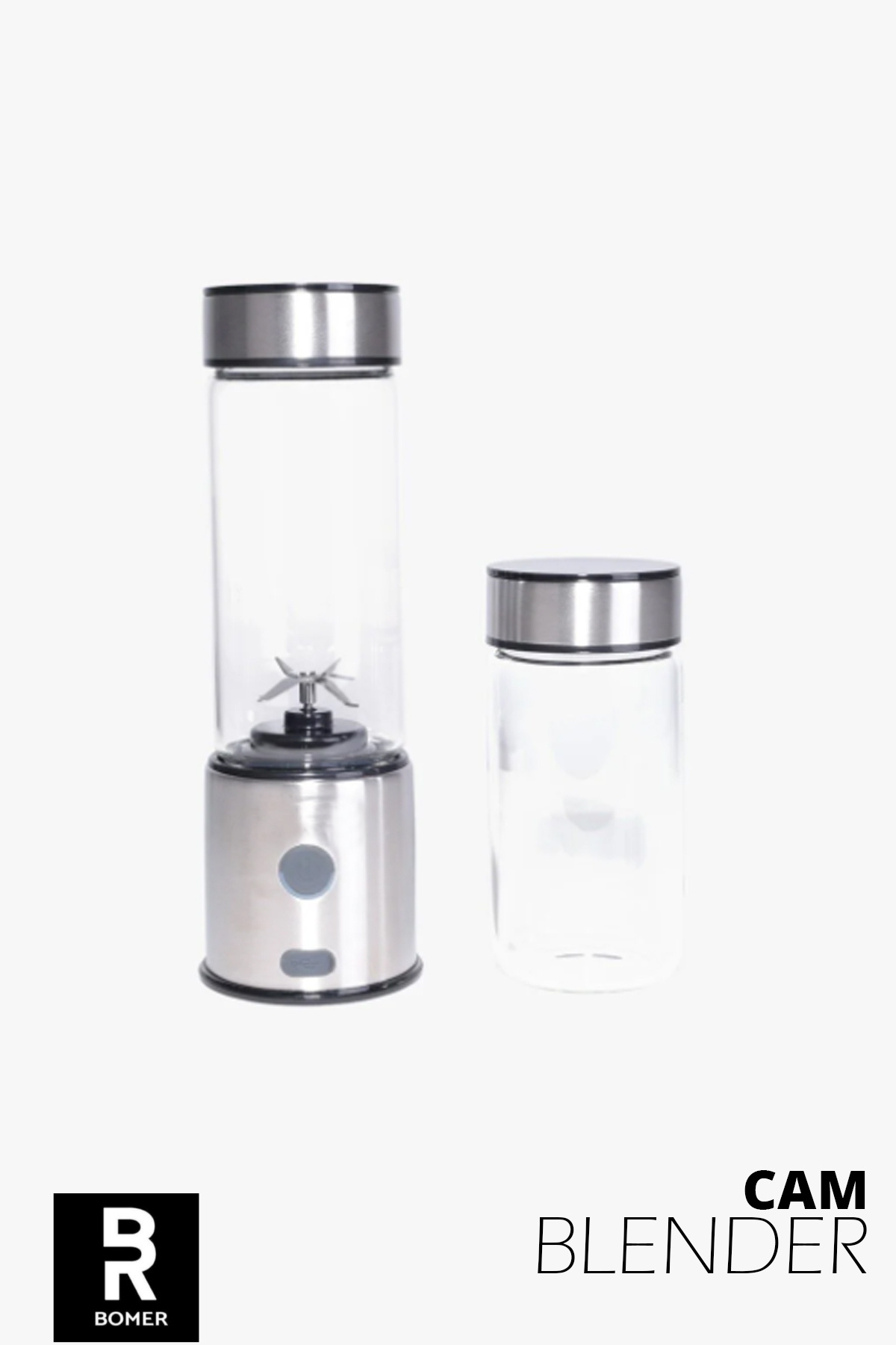 BOMER FRULY CAM BLENDER - BUZ KIRICI ÖZELLİKLİ SMOOTHİE VE MEYVE SUYU BLENDER 250-500 ML fotoğrafı 3 (önizleme)