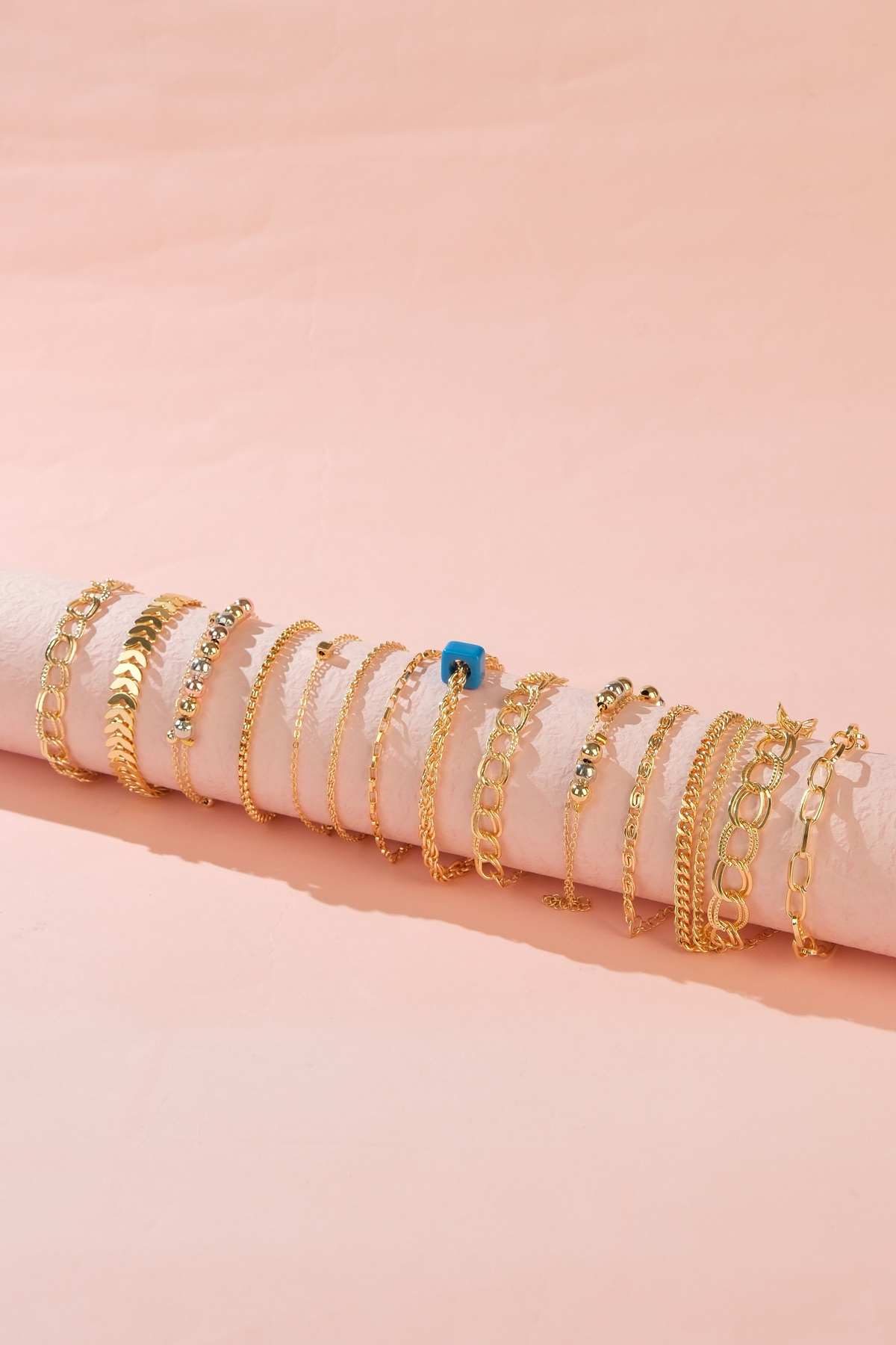 Women's Bracelet Combination Set Gold Plated