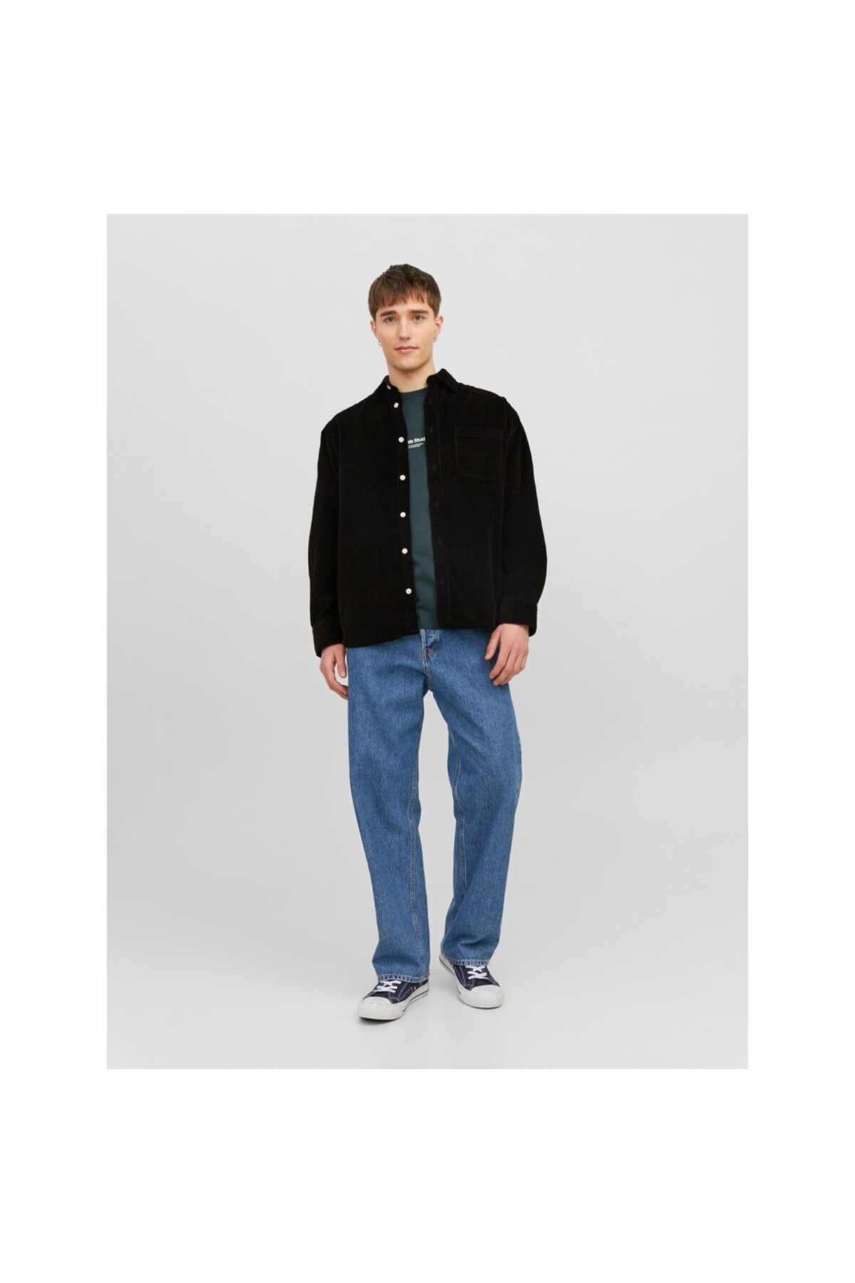 پیراهن مردانه جک اند جونز مدل Oversize Velvet - آستین بلند - مینیمالیستی جک اند جونز پیراهن Jack & Jones
