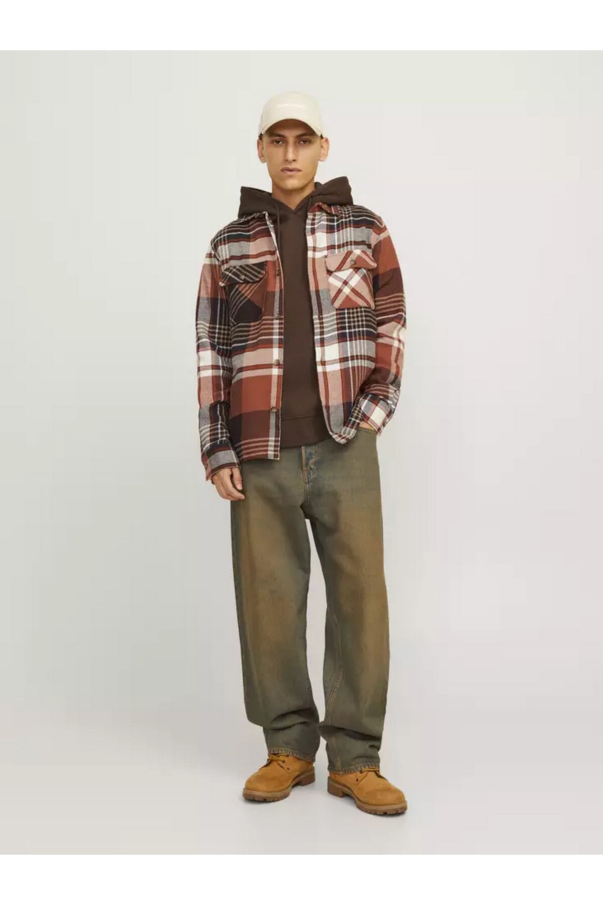 پیراهن چهارخانه گشاد جک اند جونز - پیراهن غیررسمی مردانه جک اند جونز پیراهن Jack & Jones