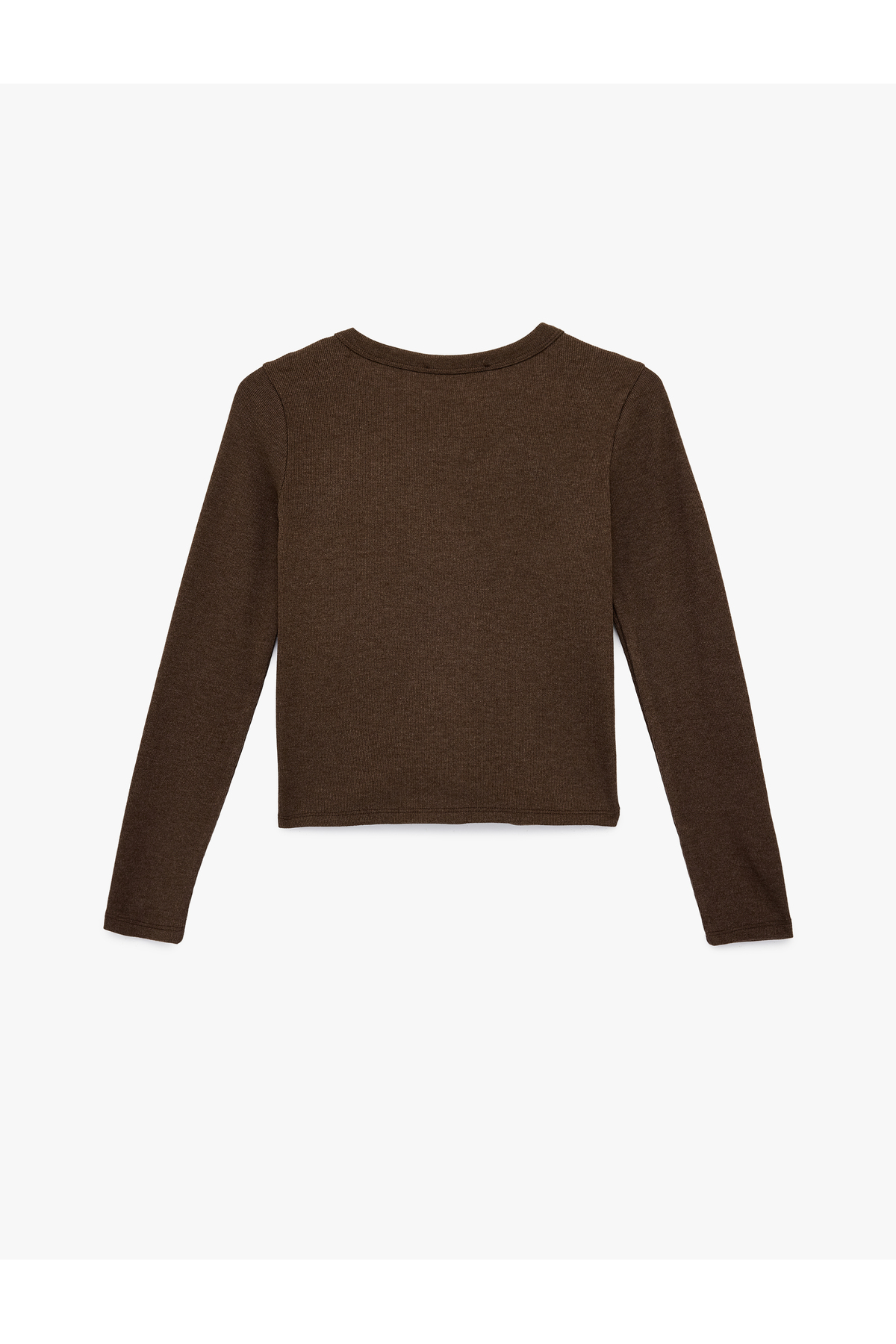 Koton  Düğmeli Uzun Kollu Bisiklet Yaka Slim Fit Hırka - Görsel 4