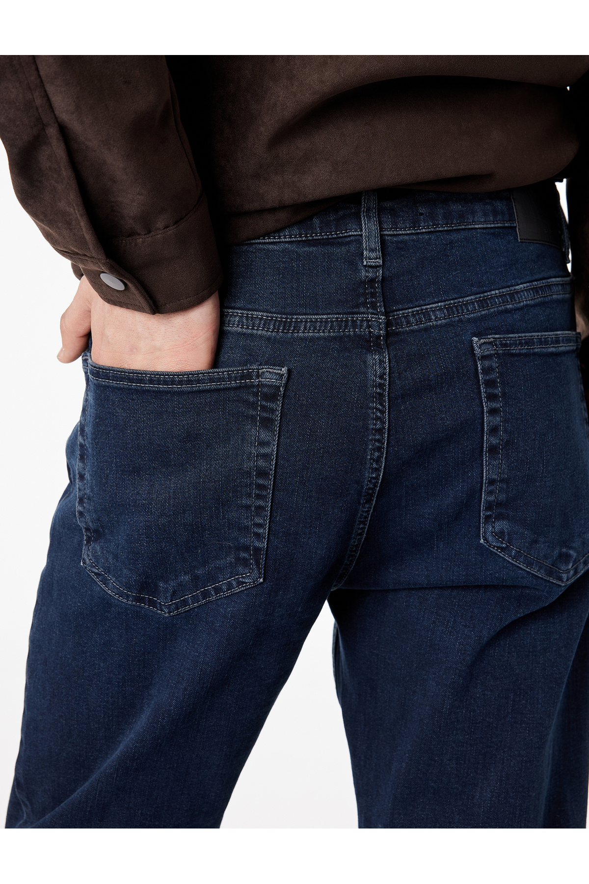 Koton Normal Bel Düz Paça Pamuklu Straight Fit Jean Pantolon - Mark Jean görsel 3