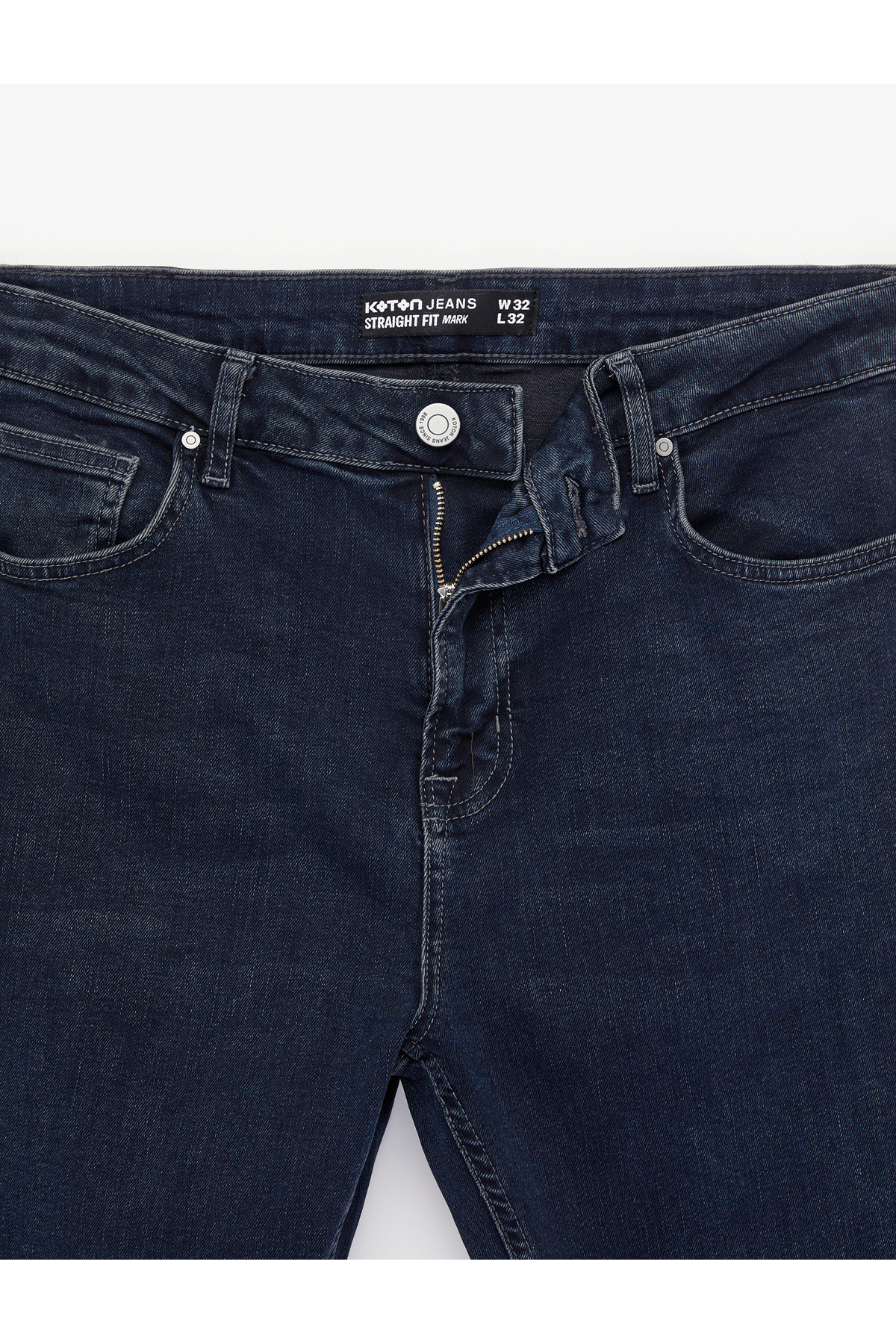 Koton Normal Bel Düz Paça Pamuklu Straight Fit Jean Pantolon - Mark Jean görsel 7