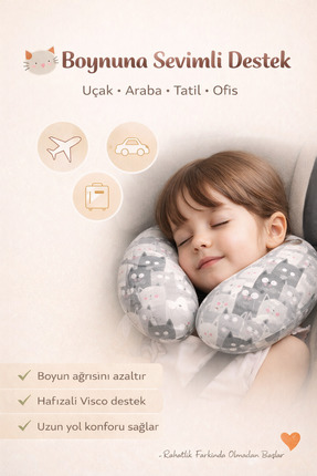 Armegeda , Ortapedik, Visco, Syehat, Boyun, Yastığı, Rahat, Uyku, Kedi