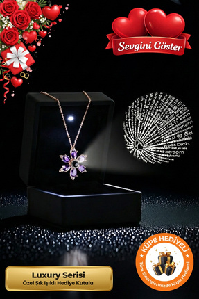 Lucente Jewellery Işıklı Hediye Kutulu 100 Dilde Seni Seviyorum Yazan 925 Aya...