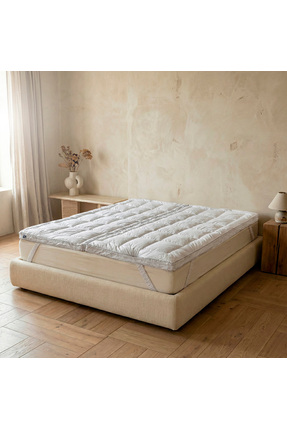 Penelope %100 Pamuk Yün 4 Mevsim 2ye Ayrılabilen Topper 180x200 Cm - Nature P...