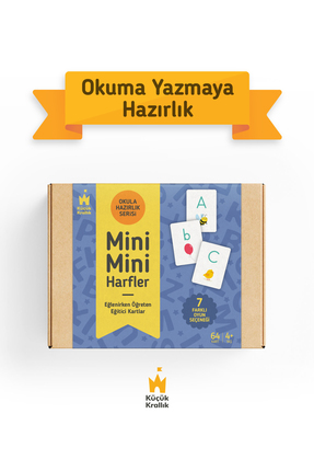 Küçük Krallık Mini Mini Harfler | 64 Eğitici Harf Kartı | 7 Oyun | Okula Hazı...