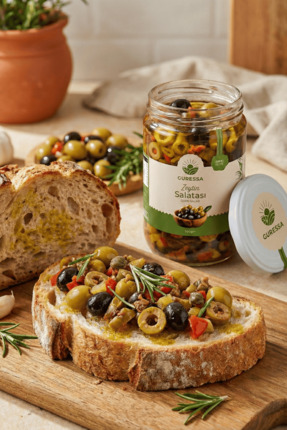 GURESSA Zeytin Salatası 660 ml (Pizza Üstü & Kahvaltılık)