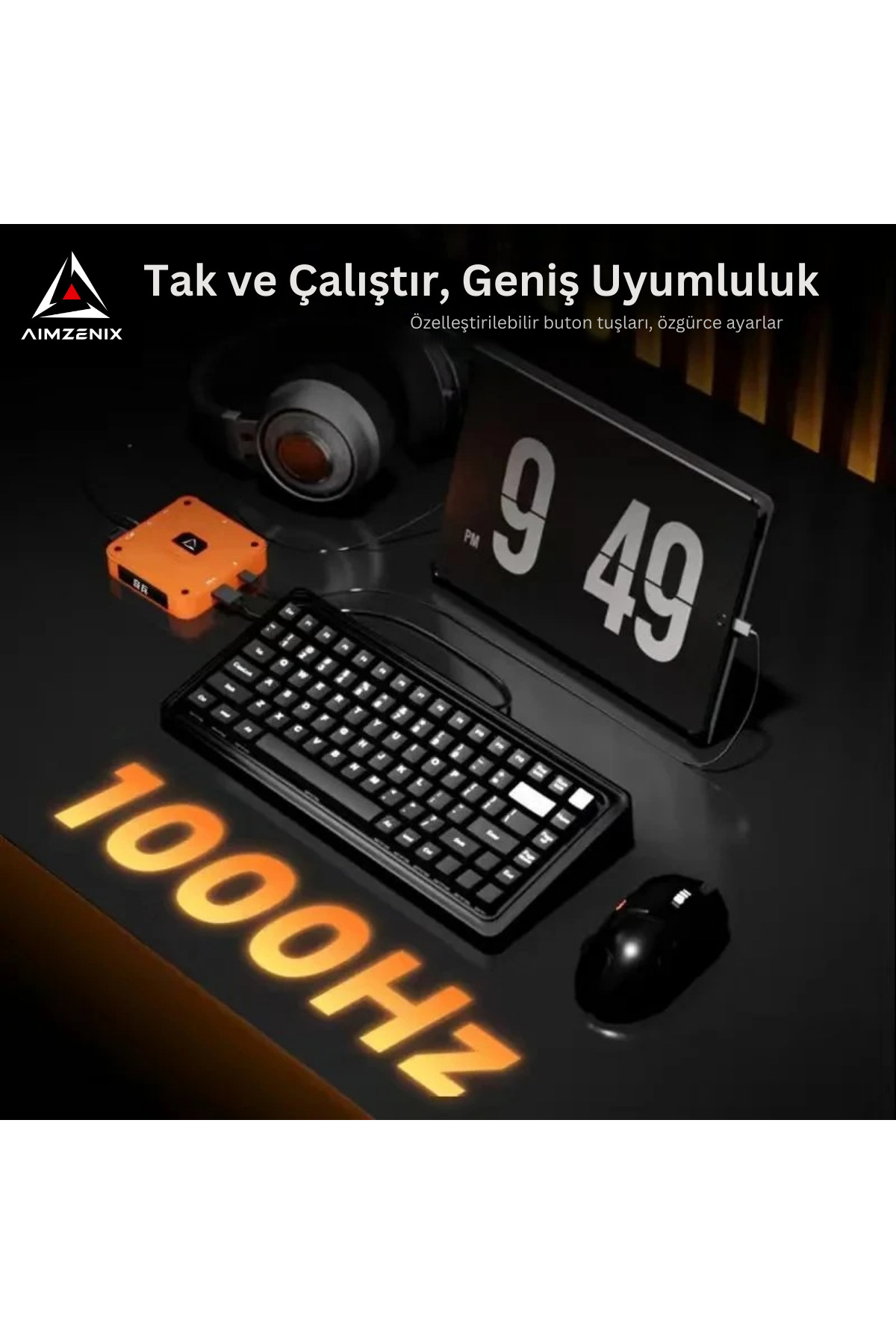 AimZenix AX360M Setli iOS Klavye & Mouse Dönüştürücü 1000Hz Çift