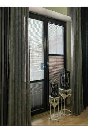 Liva Ev Dünyası Çiftli Sistem Plise Perde | Natural Tül İle Gece-Gündüz Kulla...