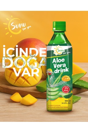 Sunu Mango Aromalı Aloe Vera Parçacıklı İçecek 500 ML
