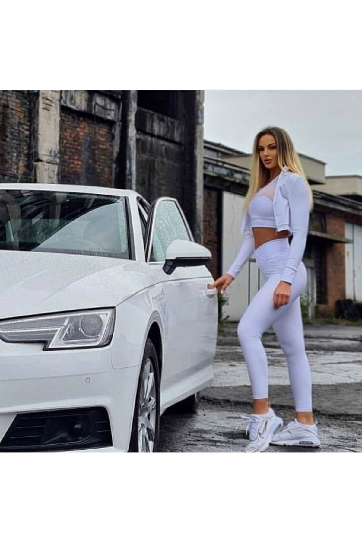 lismina Beyaz Uzun Kollu Spor Ceket görsel 4