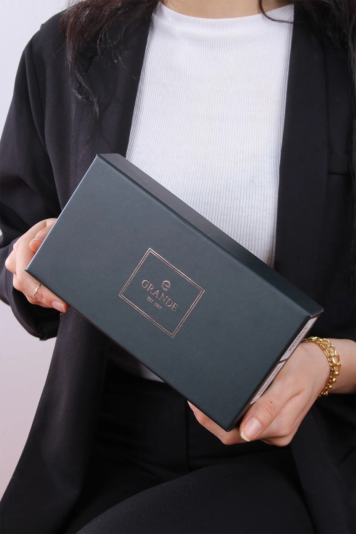 Grande  2754 Siyah detay Hakiki deri Kadın cüzdan kartlık clutch SİYAH - Görsel 5