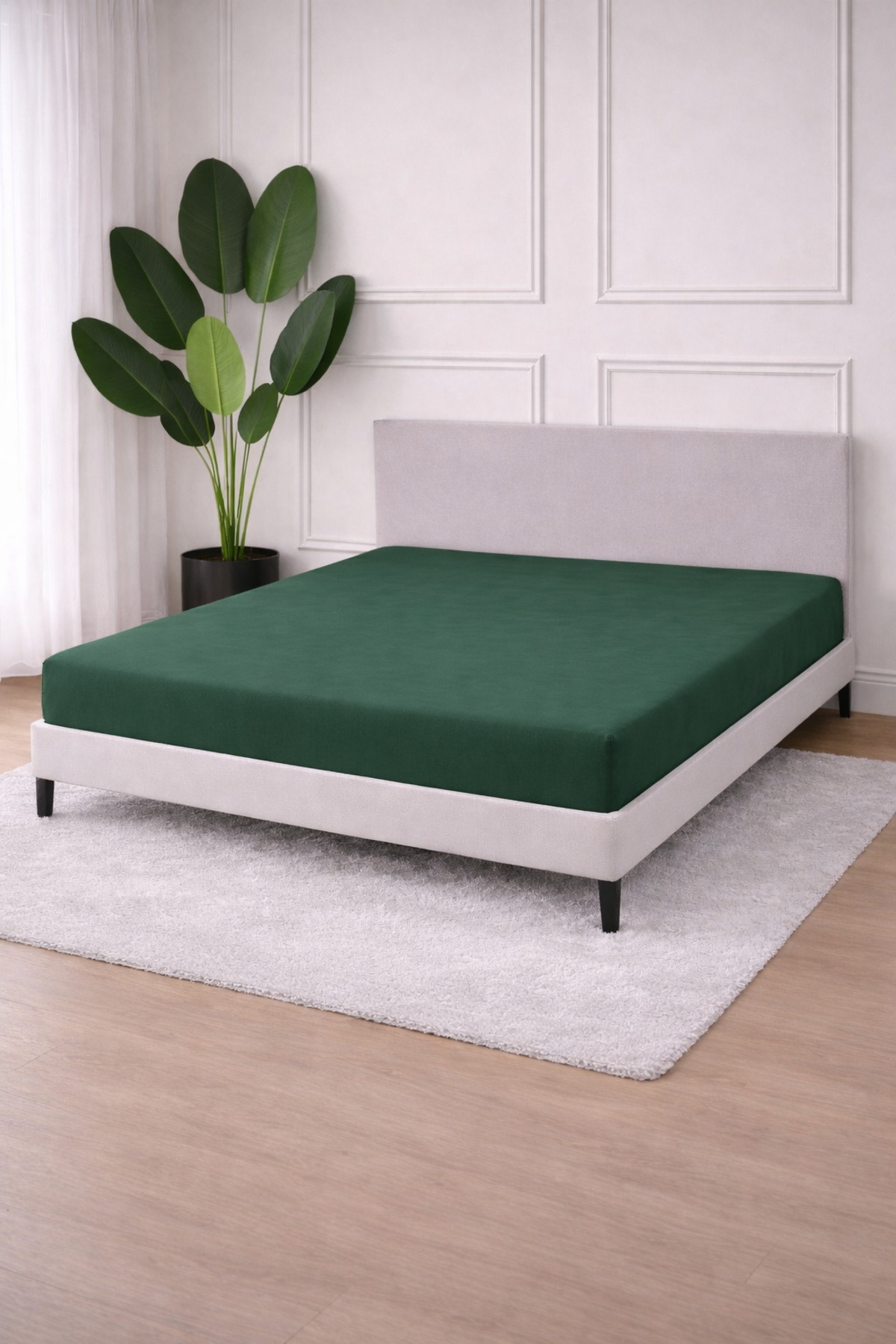 100% Cotton Premium Combed Cotton Sheets with Green Elastic Single/Double/Full Size 100* 200-160 * 200-180*200