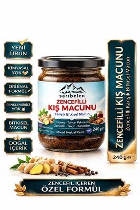 sarıbelen Zencefilli Kış Macunu 240 g – Bitkisel Karışım, Doğal İçerikli Gele...