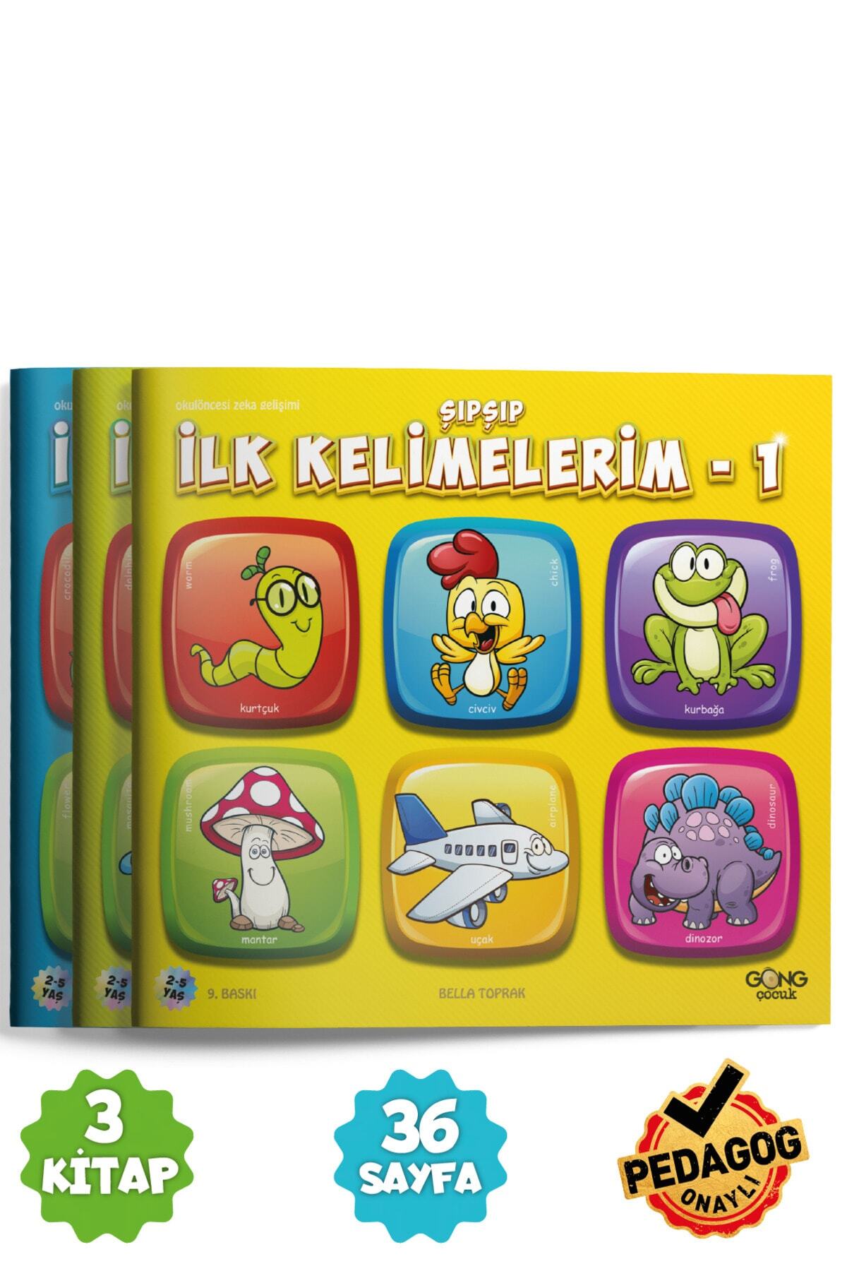 Gong Okul Öncesi Eğitici Etkinlikli Konuşturan İlk Kelimelerim İngilizce Destekli Kitap Seti 3'lü fotoğrafı 2 (önizleme)