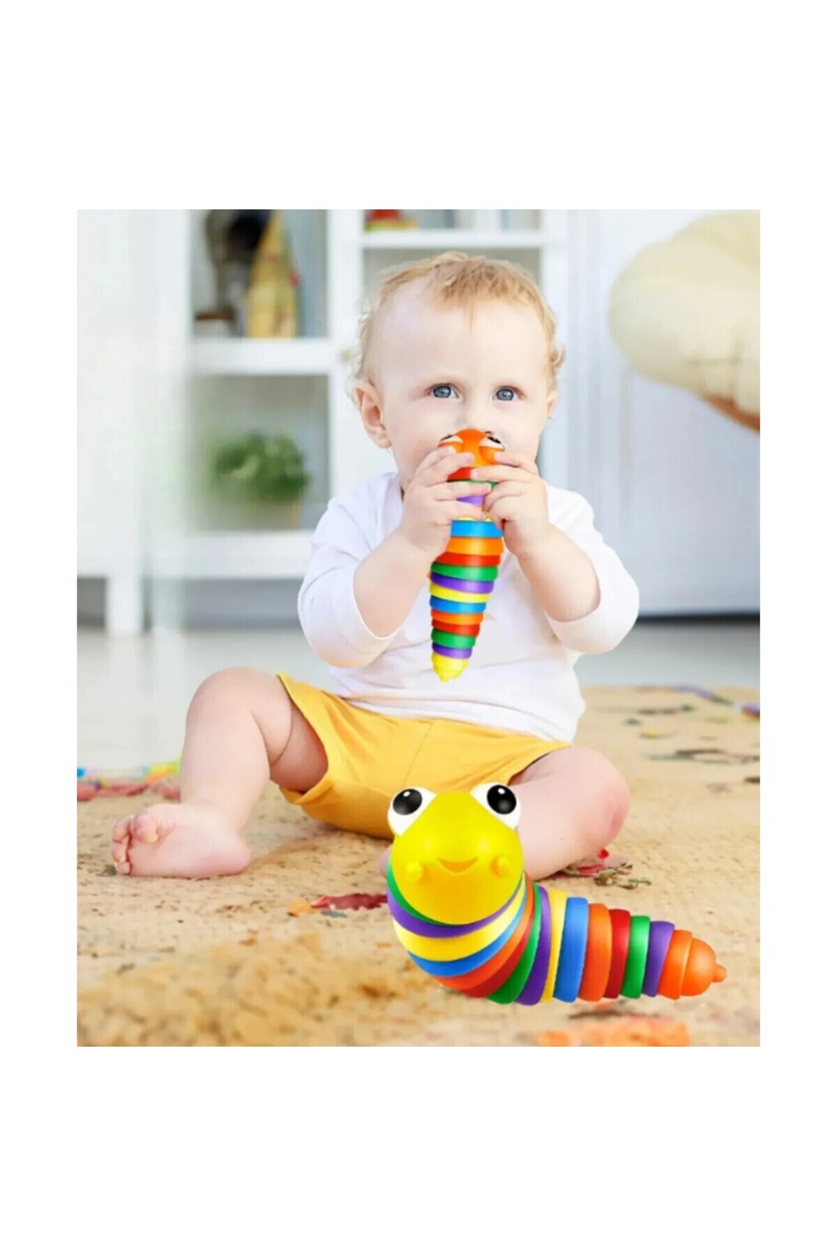 YILDIRIM OYUNCAK Esnek Sök Tak Tırtıl 20 cm File Bultak 9 parça Sevimli Kule 6 Parça 10lu Havuz Topu Toplam 26 Parça fotoğrafı 6 (önizleme)