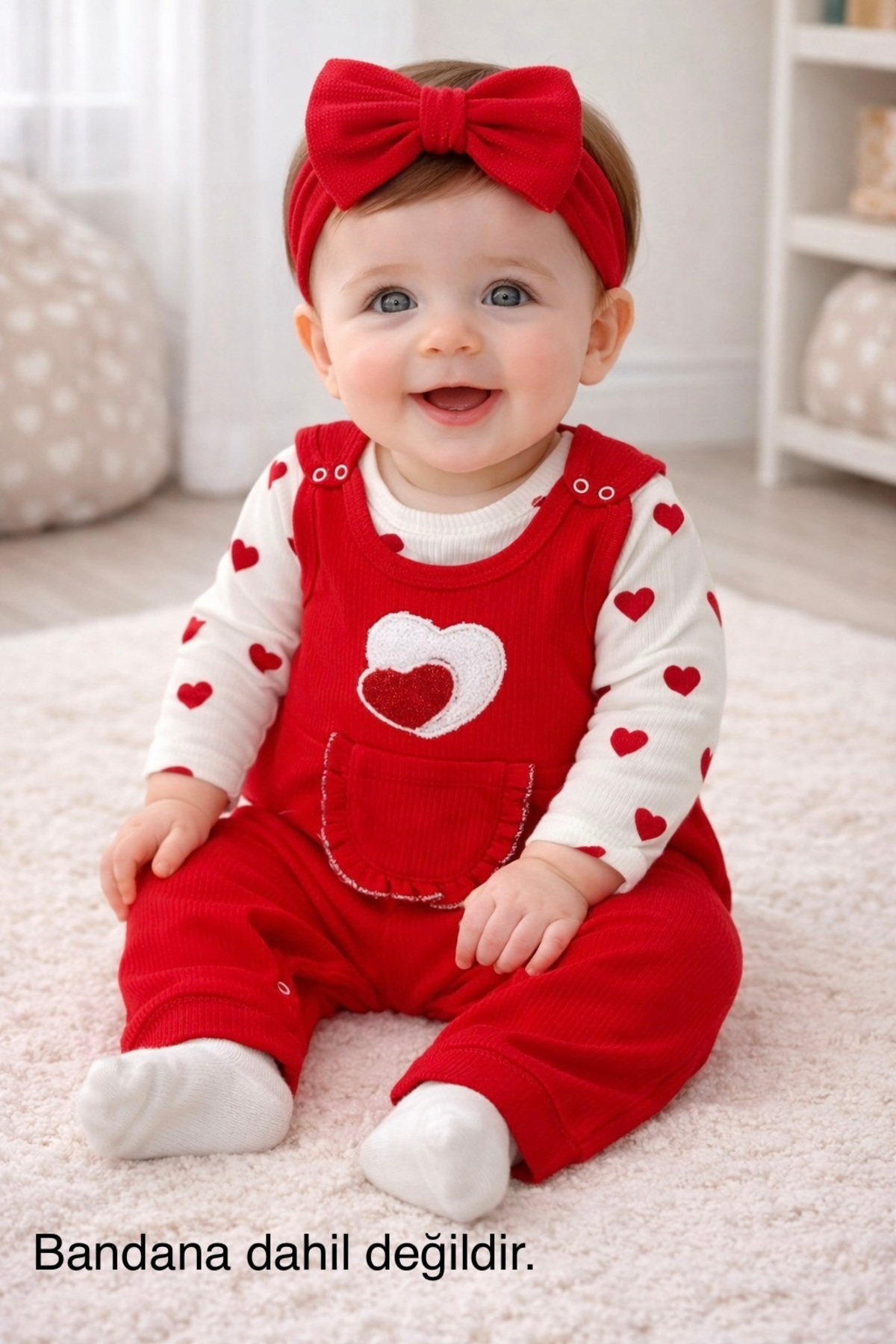 bebekyol Kalpli 2’li Kız Bebe Takım (bandanasız) fotoğrafı 3 (önizleme)