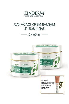 zinderm Çay Ağacı Yağı Kremi, Balsamı (2 Adet X 90 ml)
