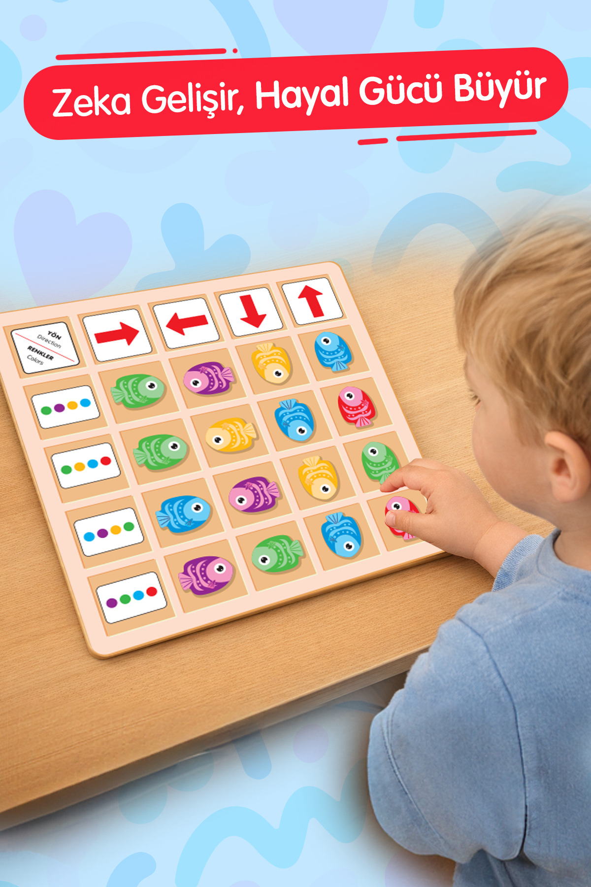 kidva Balık Kodlama Mantık Oyunu 40 Parça Çift Taraflı Kartlı Renk Montessori Eğitici Zeka Oyuncak 3 Yaş fotoğrafı 4 (önizleme)