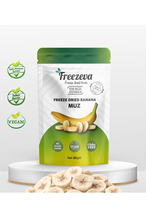 Freezeva Dondurularak Kurutulmuş Muz 30 gr - Freeze Dried Muz Kuru Meyve Cipsi