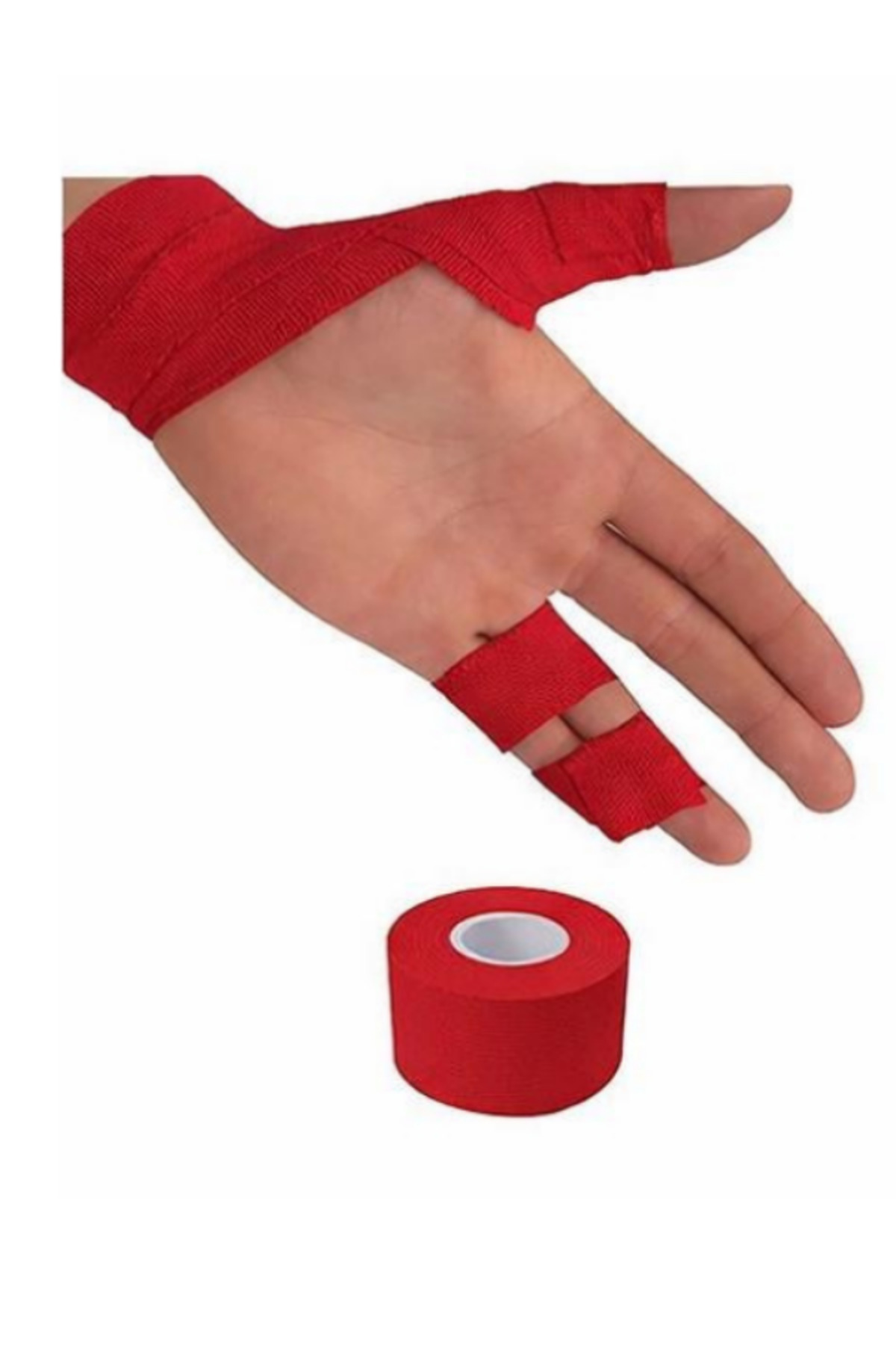 BiaTape Rijit Fiksasyon Yapışkanlı Sporcu Bandajı 3.8cm X 10 Metre Kırmızı Sporcu Destek Bandı
