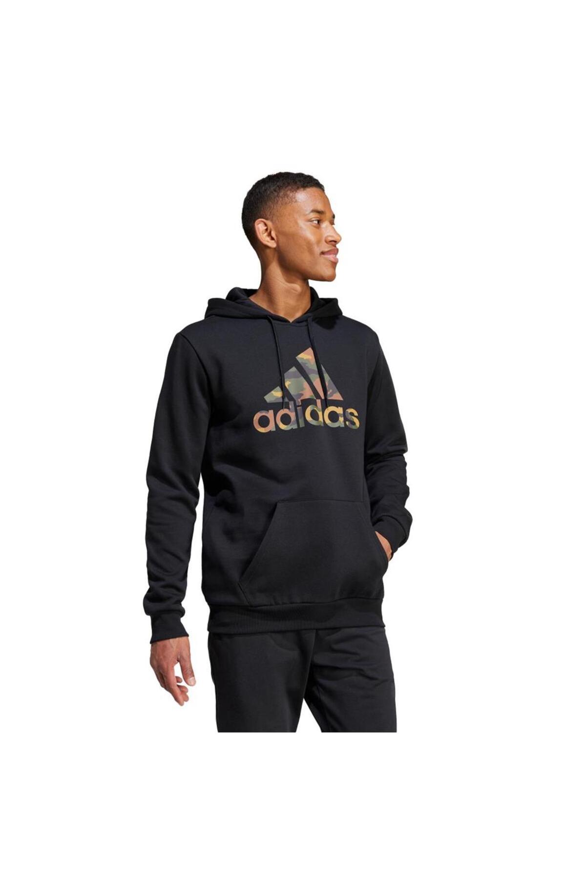 adidas M CAMO H IW2678 Siyah Sweatshirt görsel 4