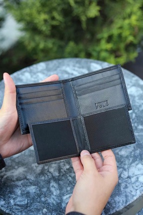 LEWİS POLO Dras Hakiki Deri Bol Kartlıklı Kullanışlı Siyah Erkek Cüzdanı