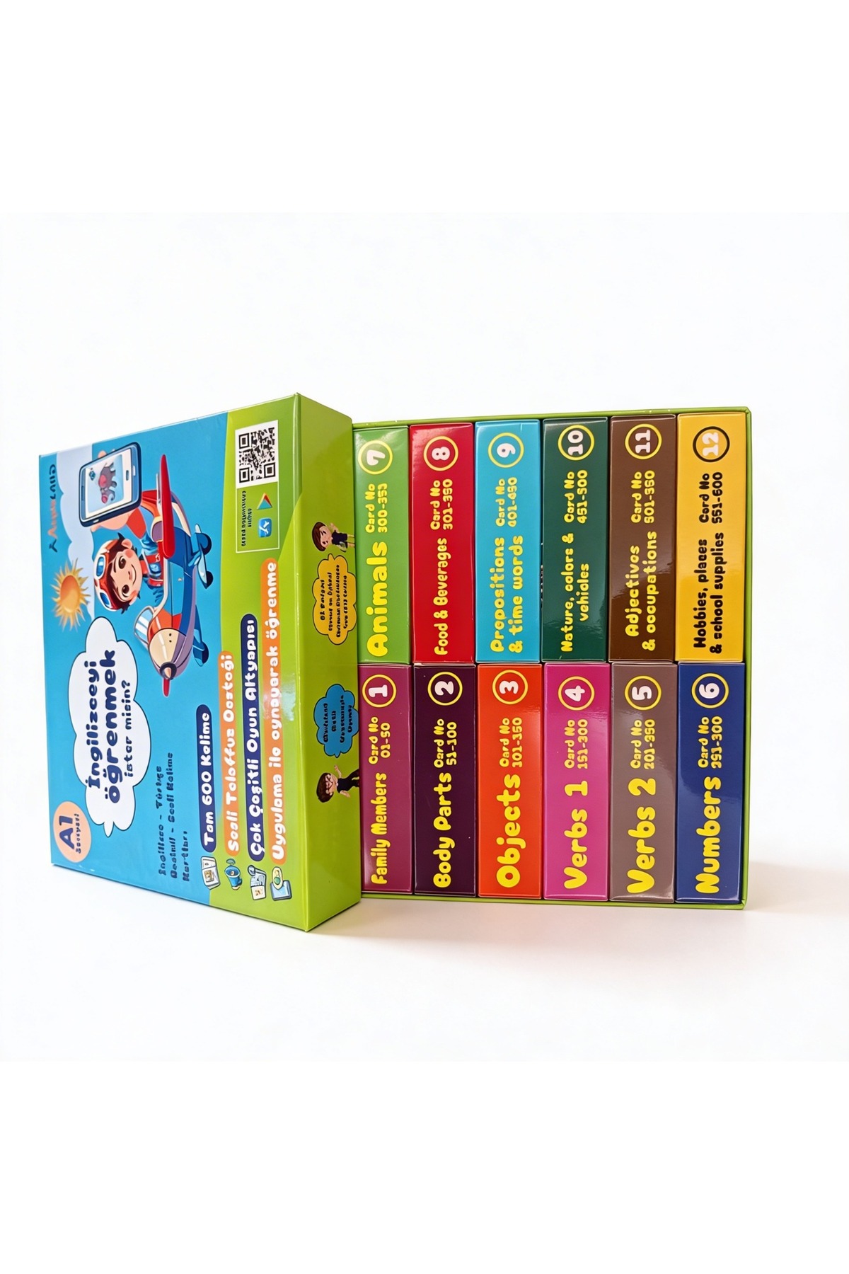 mindoland A1 İngilizce Konuşma Seti–Mobil Uygulamalı ingilizce seti QR Kodlu Sesli ingilizce kelime Kartları fotoğrafı 2 (önizleme)