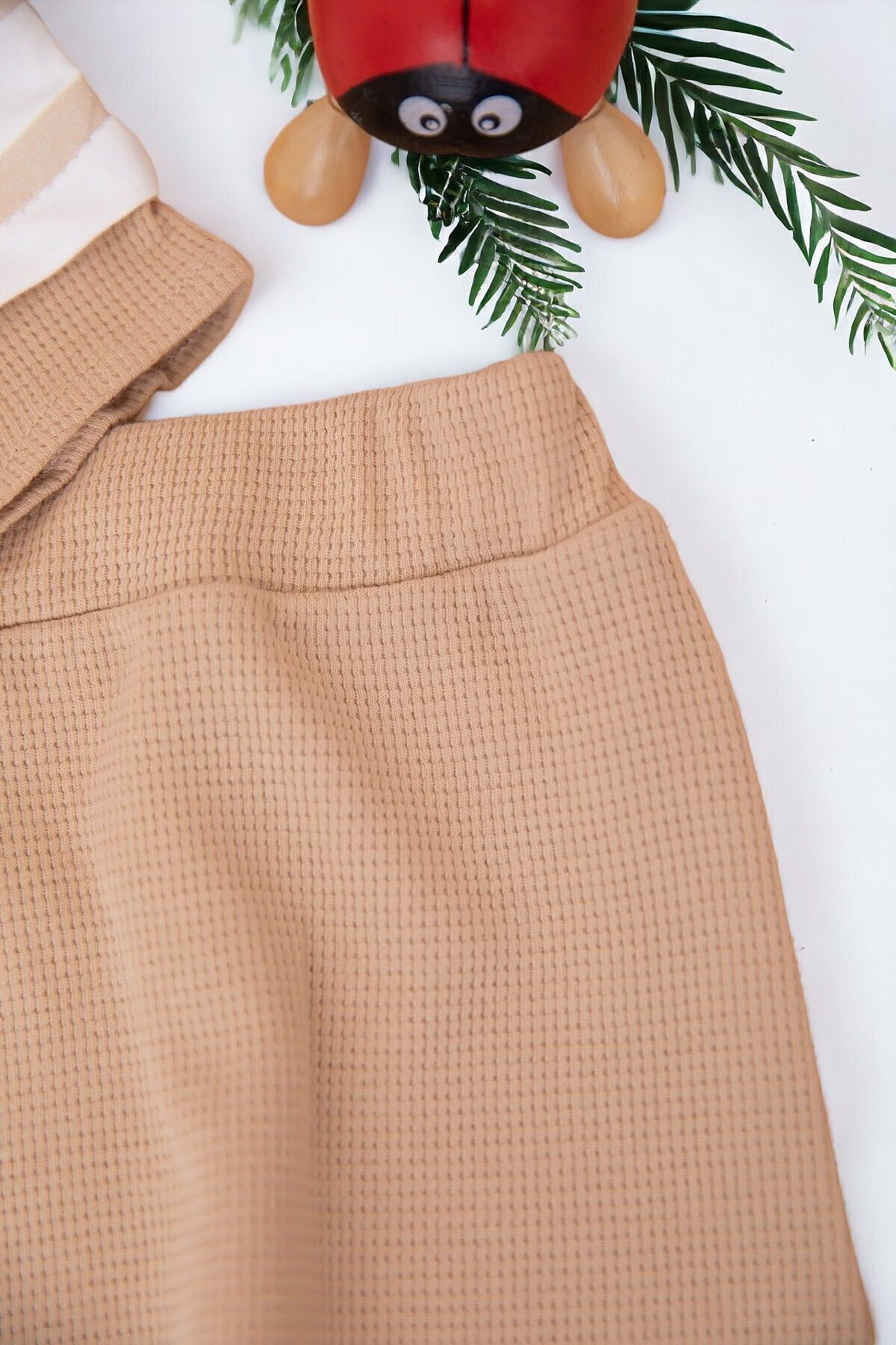 voyyo kids baby Erkek Bebek Mevsimlik Takımı Ayıcık Nakışlı Uzun Kollu Bisiklet Yaka Çizgili Sahte Gömlekli Takım fotoğrafı 4 (önizleme)