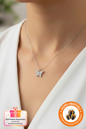 Lucente Jewellery 925 Ayar Minimal Kelebek Gümüş Kaplama Özel Tasarım Özel Gü...