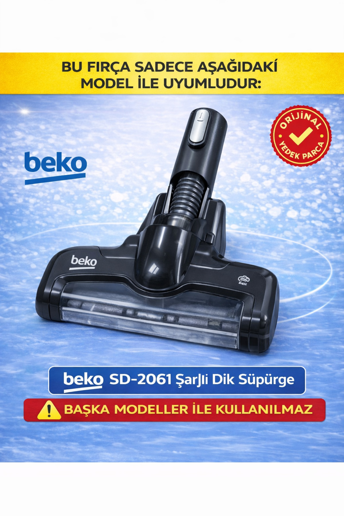 Beko Sd-2061 Şarjlı Dik Süpürge Fırça Grubu Orjinal Yedek Parça