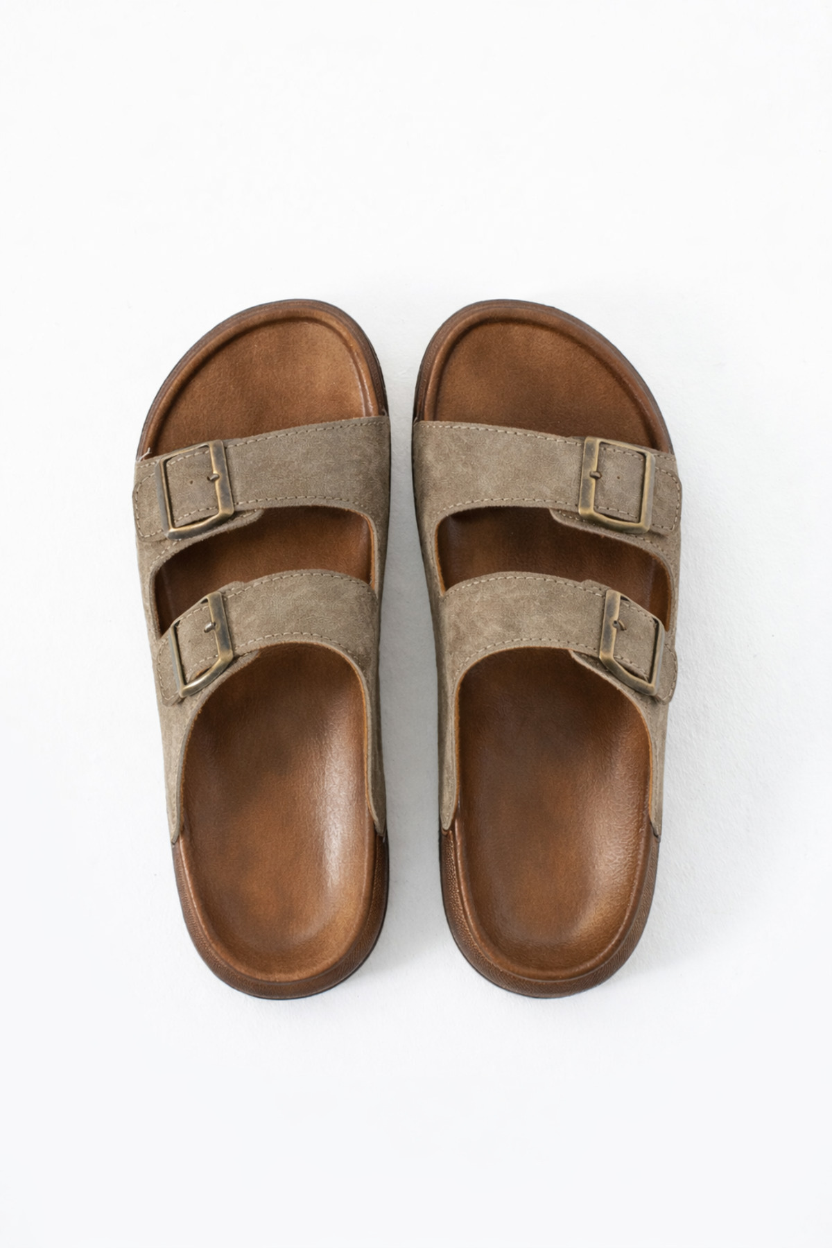 ADIMİST  Erkek Ortopedik Günlük Yumuşak Deri Tokalı Ev Dışarı Terlik - Görsel 4