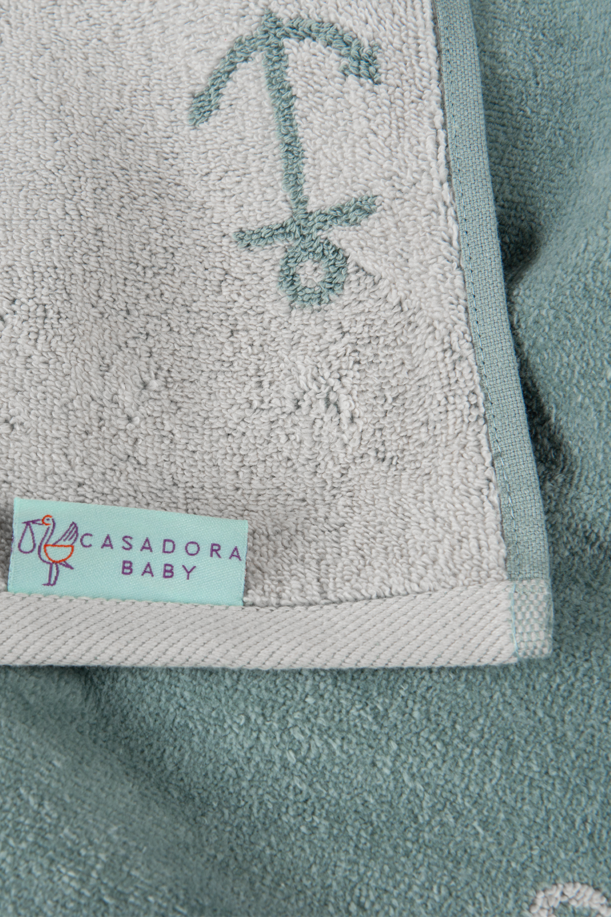 Casadora Baby Balina Desenli Velur Havlu ve Kundak Havlu  - 70x140cm + 80x80cm fotoğrafı 7 (önizleme)