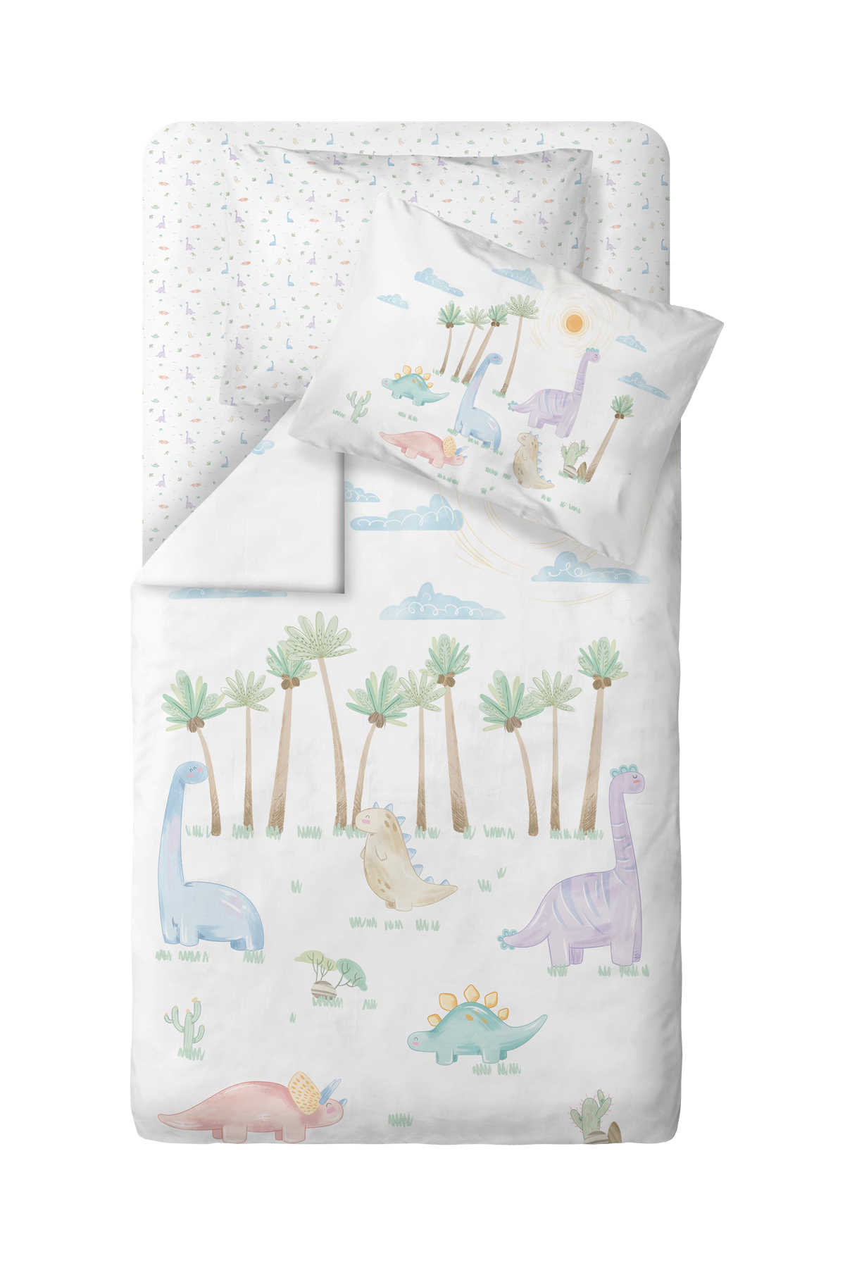 Casadora Baby Dino %100 Pamuk Saten Bebek Nevresim Takımı