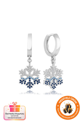 Lucente Jewellery Özel Tasarım Kar Tanesi 925 Ayar Gümüş Kaplama Rodyumlu Zir...