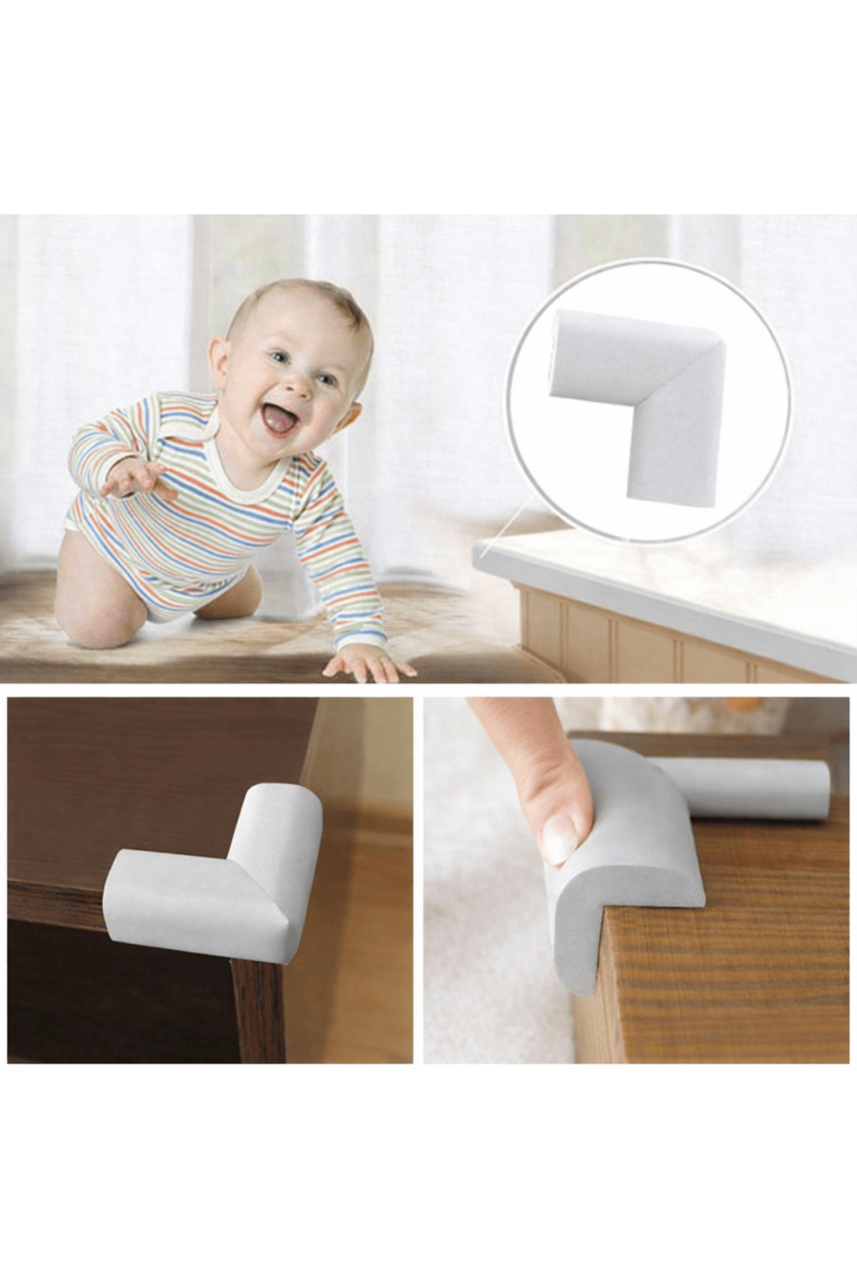 Evokids Ekstra Kalın Kenar Koruyucu (6 Metre Kenar + 4 Adet Köşe) Gri Kauçuk Masa Köşe Koruyucu fotoğrafı 7 (önizleme)