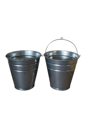 ÖZHEMMEKLER 2'li Metal Galvaniz Su,kum,temizlik Ve Çöp Kovası 11 Litre (30X18...
