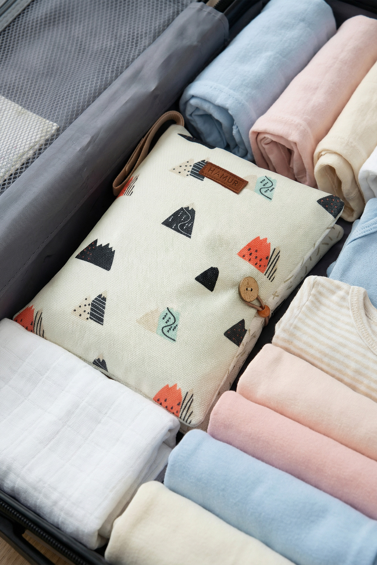 HAMUR Anne Bebek Bakım Çantası Yenidoğan Alt Açma Değiştirme Düzenleyici Çantası Organizer Poyraz fotoğrafı 3 (önizleme)