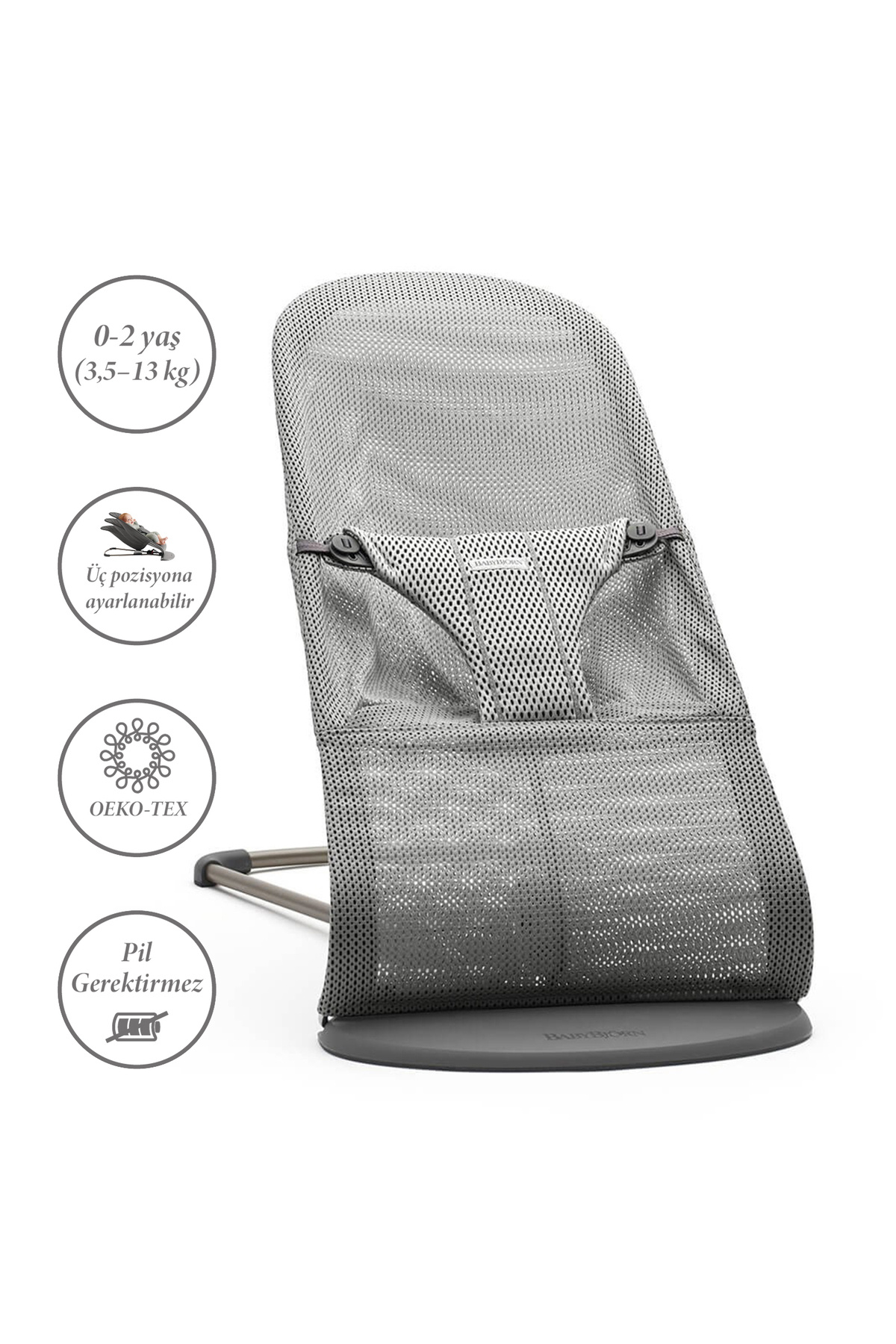 BabyBjörn Bliss Ana Kucağı - Grey Mesh fotoğrafı 2 (önizleme)