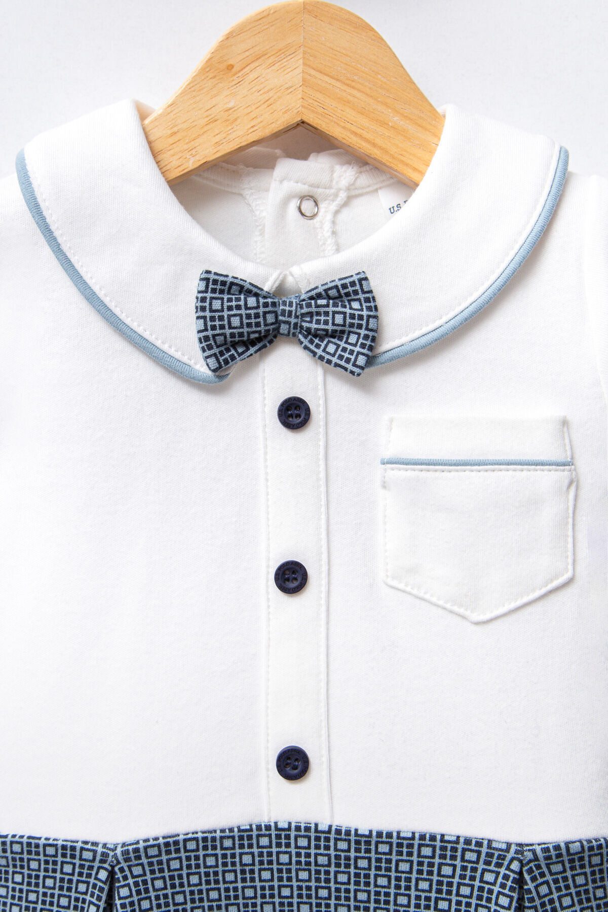 U.S. Polo Assn. U.S. Polo Assn Erkek Bebek Beyaz Tulum fotoğrafı 2 (önizleme)