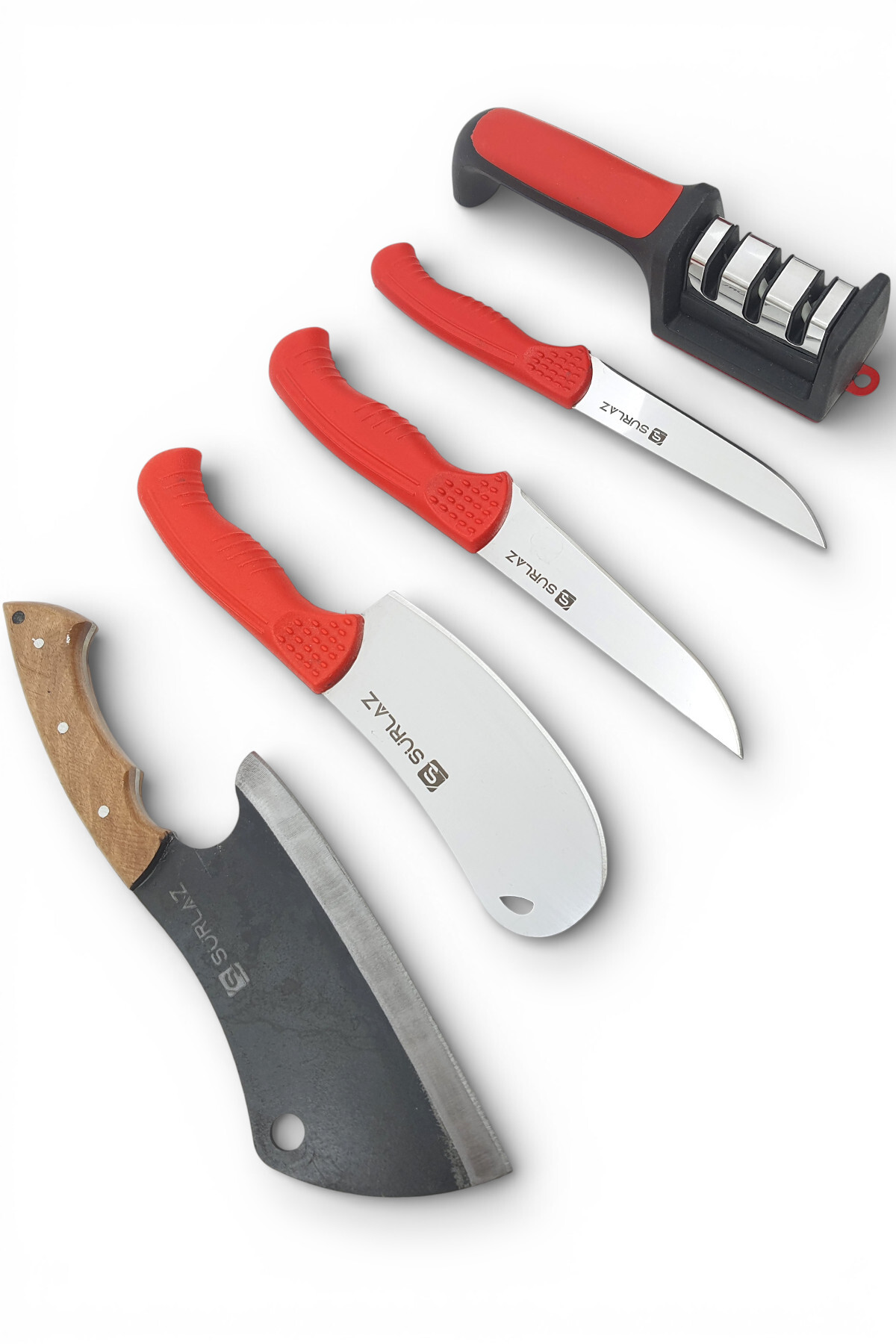 Reds Knife Set 5-Piece Kitchen Knife Onion Line Bread Knife Fruit Knife Armor Set