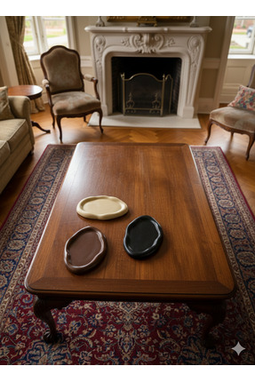 OBJELLA 3'Lü Dekoratif Düzensiz tabak seti