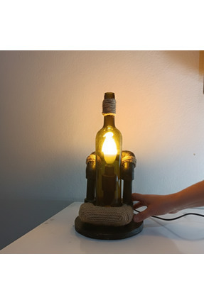 Vinora light studio El Yapımı Endüstriyel Şişe Masa Lambası – Geri Dönüştürül...