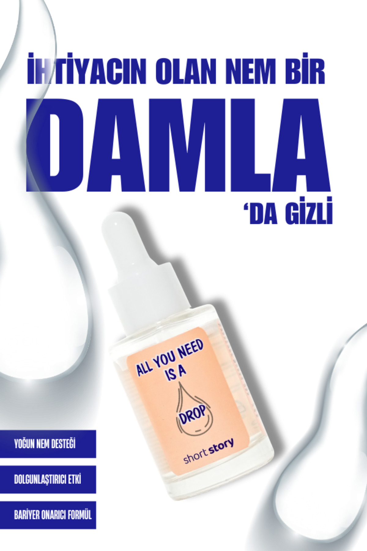 All You Need Is A Drop yoğun nem veren serum, ekstra neme ihtiyaç duyan ciltlere Multi Formül 30 ml — TYCL8WVJXN172755159795326 — تصویر 3 از 6