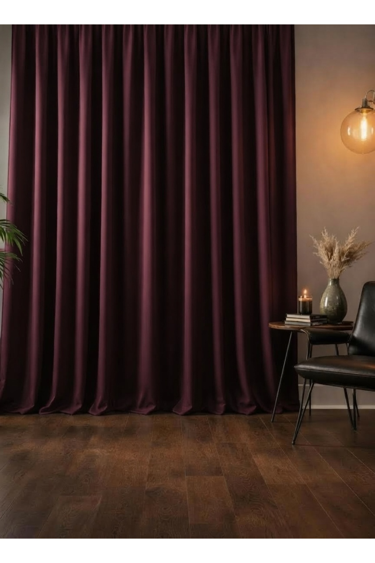 Burgundy Blackout Lightproof Sunshade Thermal Dimming Curtain(WIDTH X LENGTH)