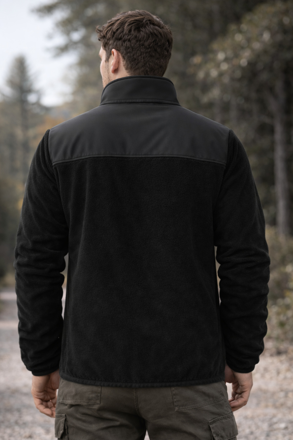 TOKER TEKSTİL  Tam Fermuarlı Softshell Garnili Polar - Görsel 2